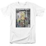 Sesame Street Best Address Adult 18/1 T-Shirt White