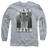 Sesame Street Talkin Trash Adult Long Sleeve T-Shirt Athletic Heather