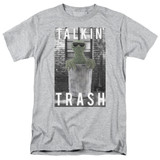 Sesame Street Talkin Trash Adult 18/1 T-Shirt Athletic Heather