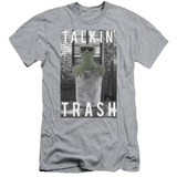 Sesame Street Talkin Trash Adult 30/1 T-Shirt Athletic Heather