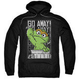 Sesame Street Go Away Adult Pullover Hoodie Sweatshirt Black