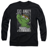 Sesame Street Go Away Adult Long Sleeve T-Shirt Black