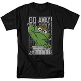 Sesame Street Go Away Adult 18/1 T-Shirt Black