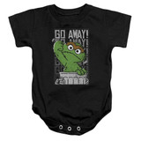 Sesame Street Go Away Baby Onesie T-Shirt Black