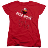 Sesame Street Free Hugs Women's T-Shirt Red