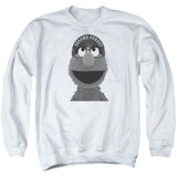 Sesame Street Elmo Lee Adult Crewneck Sweatshirt White