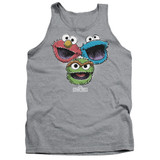 Sesame Street Halftone Heads Adult Tank Top T-Shirt Athletic Heather