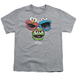 Sesame Street Halftone Heads Youth T-Shirt Athletic Heather
