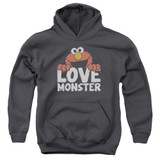 Sesame Street Love Monster Youth Pullover Hoodie Sweatshirt Charcoal
