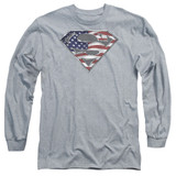 Superman All Adult Long Sleeve T-Shirt Athletic Heather