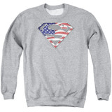 Superman All Adult Crewneck Sweatshirt Athletic Heather