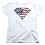 Superman All American Shield Women's T-Shirt White