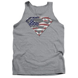 Superman All Adult Tank Top T-Shirt Athletic Heather