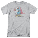 Superman And His Dog Adult 18/1 T-Shirt Athletic Heather