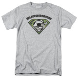Superman Soccer Shield Adult 18/1 T-Shirt Athletic Heather