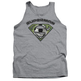 Superman Soccer Shield Adult Tank Top T-Shirt Athletic Heather