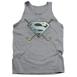 Superman Fore! Adult Tank Top T-Shirt Athletic Heather