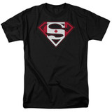 Superman Canadian Shield Adult 18/1 T-Shirt Black