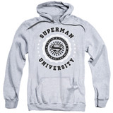 Superman Superman University Adult Pullover Hoodie Sweatshirt Athletic Heather