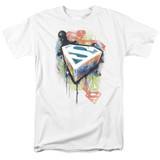 Superman Urban Shields Adult 18/1 T-Shirt White