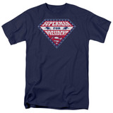 Superman Superman For President Adult 18/1 T-Shirt Navy