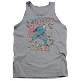 Superman Mad At Rocks Adult Tank Top T-Shirt Athletic Heather