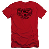 Superman Superman Dragon Premium Canvas Adult Slim Fit 30/1 T-Shirt Red
