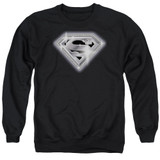 Superman Bling Shield Adult Crewneck Sweatshirt Black