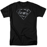 Superman Mech Shield Adult 18/1 T-Shirt Black