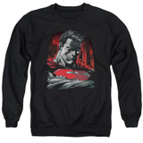 Superman Man Of Steel Adult Crewneck Sweatshirt Black