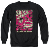 Superman Metropolis Meltdown Adult Crewneck Sweatshirt Black