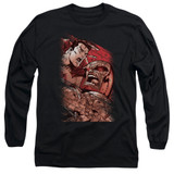 Superman Supes Vs Darkseid Adult Long Sleeve T-Shirt Black