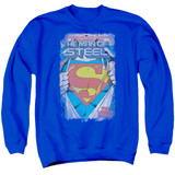 Superman Legendary Adult Crewneck Sweatshirt Royal Blue