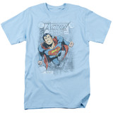 Superman Action 419 Distress Adult 18/1 T-Shirt Slate