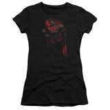 Superman Red Son Junior Women's Sheer T-Shirt Black