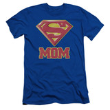 Superman Super Mom Adult 30/1 T-Shirt Royal Blue