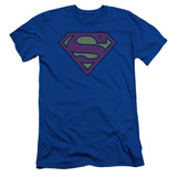 Superman Little Logos Adult 30/1 T-Shirt Royal Blue