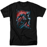 Superman Red Sun Adult 18/1 T-Shirt Black