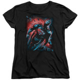 Superman Red Sun Women's T-Shirt Black