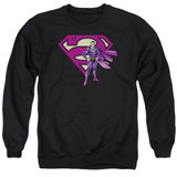 Superman Bizarro And Logo Adult Crewneck Sweatshirt Black