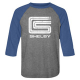 Carroll Shelby Motors Logo Premium Heather/Vintage Royal Raglan T-Shirt