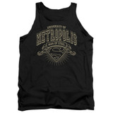 Superman University Of Metropolis Adult Tank Top T-Shirt Black