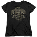 Superman University Of Metropolis Women's T-Shirt Black