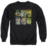 Superman SM Covers Adult Crewneck Sweatshirt Black