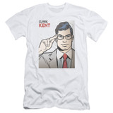 Superman Clark Kent Cover Adult 30/1 T-Shirt White