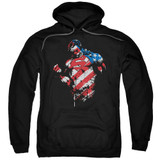 Superman The American Way Adult Pullover Hoodie Sweatshirt Classic Black