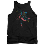 Superman Neon Superman Adult Tank Top T-Shirt Black