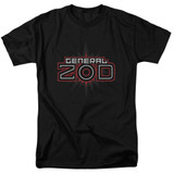 Superman Zod Logo Adult 18/1 T-Shirt Black