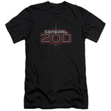 Superman Zod Logo Premium Canvas Adult Slim Fit 30/1 T-Shirt Black