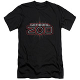 Superman Zod Logo Adult 30/1 T-Shirt Black